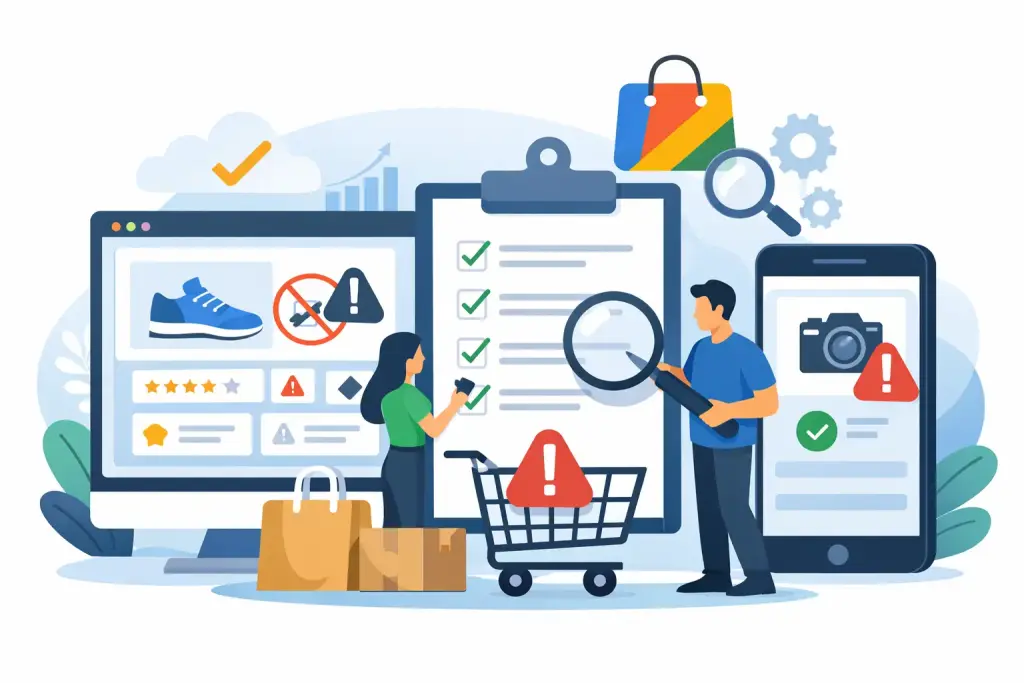 10 Prüfungen, um Google Shopping Fehler zu vermeiden